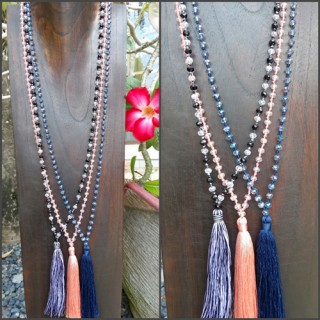 bali beads crystal necklaces tassels wholesale price 60 pieces free shipping